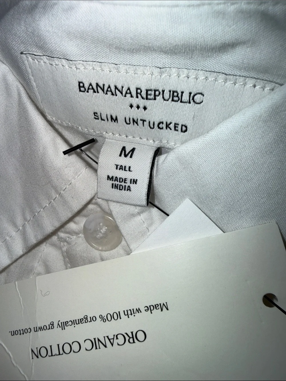 Banana Republic Slim Fit Softwash Organic Cotton Shirt NWT Size Medium Tall